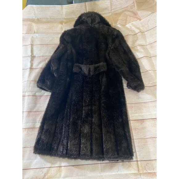 Vintage Union Women's Faux Fur Long Button Front Coat - Large - Picture 14 of 14